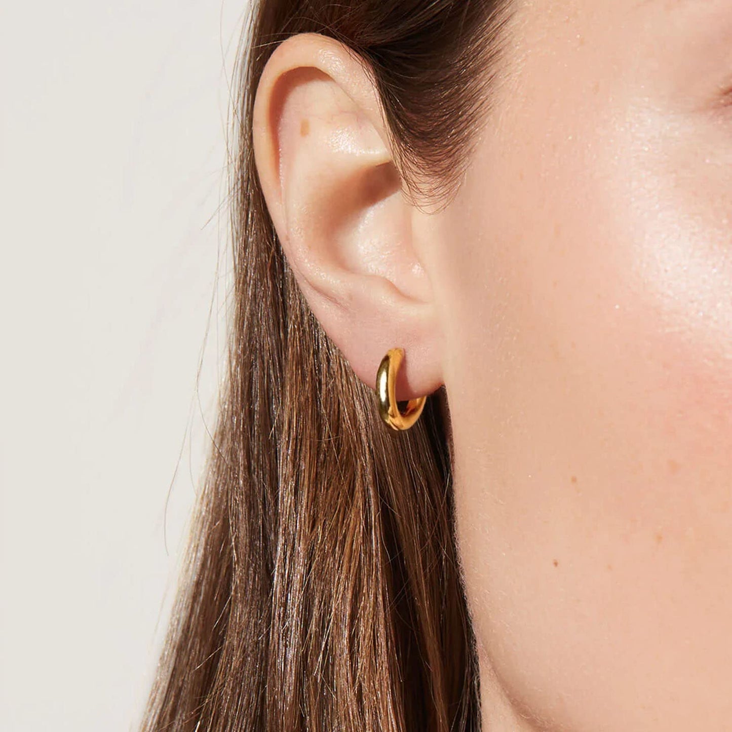 18K Gold Chunky Hoop Earrings