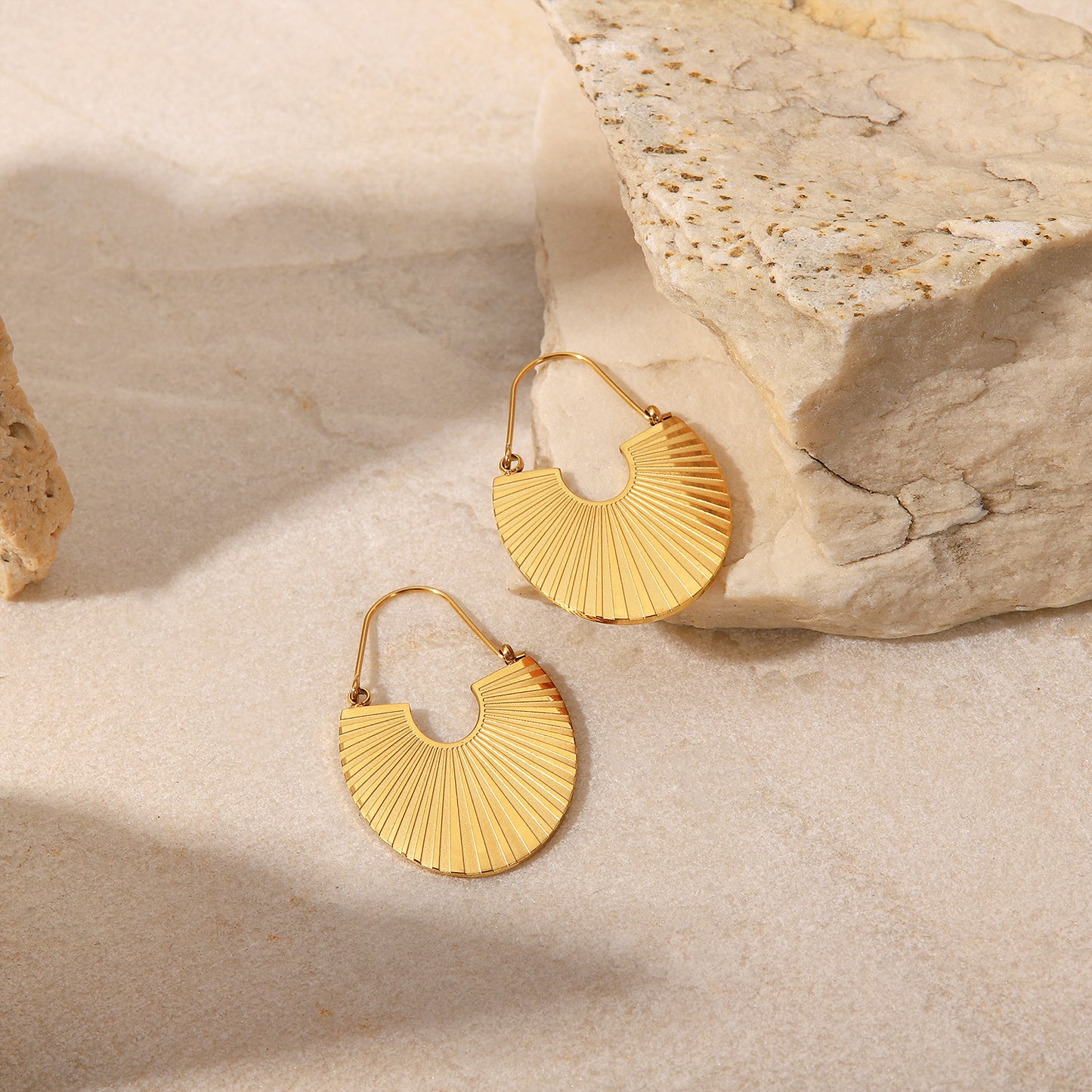 Gold Statement Earrings - 18K Gold