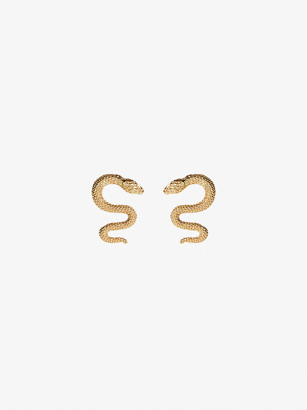 Gold Snake Stud Earrings